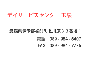 デイサービスセンター 玉泉　伊予郡　松前町