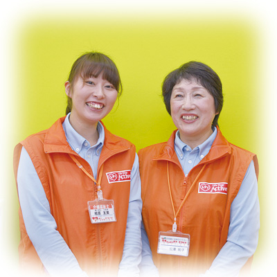 ライフショップ アクティブ平井店 ケアサポートセンター　スタッフ　相原 友美さん　松澤 和子さん